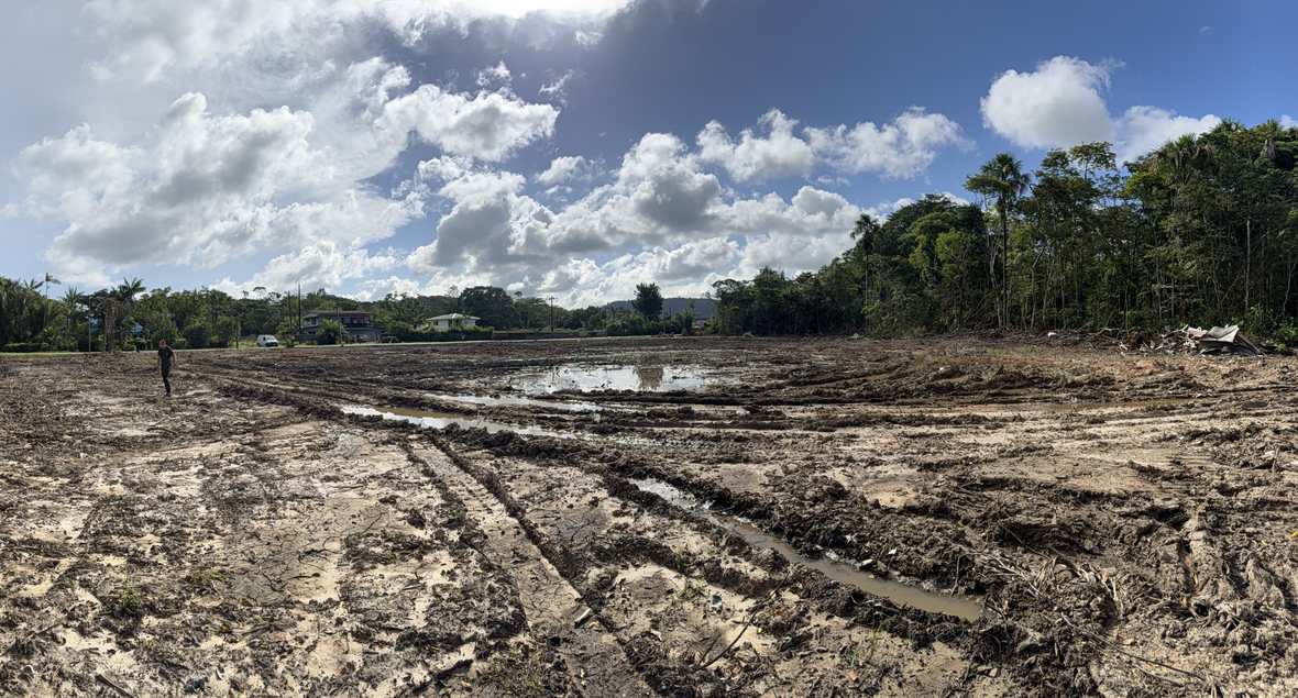Préparation de la plateforme du chantier GAIA TERRA
