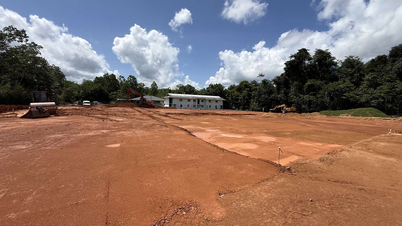 Vue d'ensemble de la plateforme terrassée de la Résidence KATARU