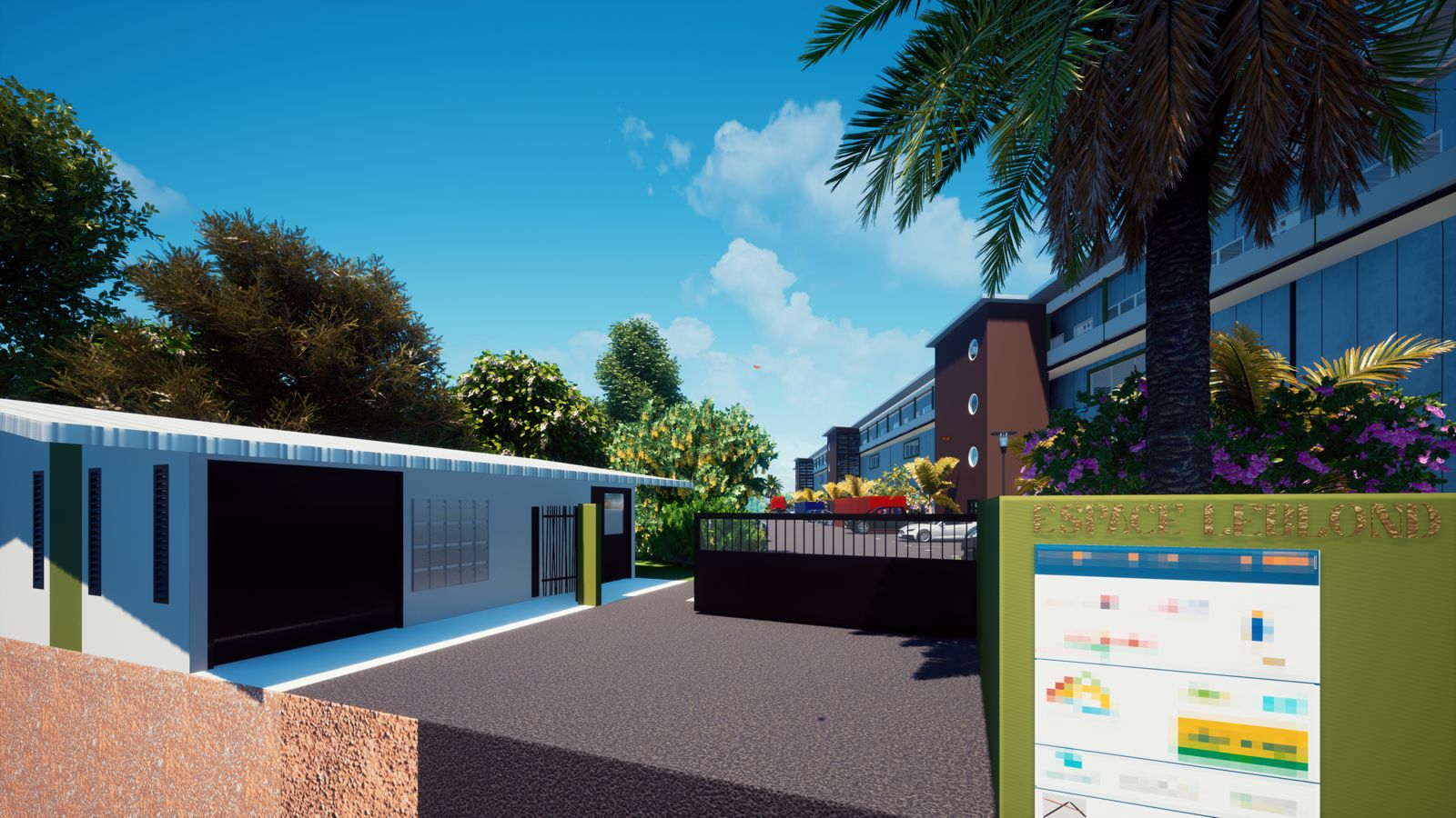 Espace Leblond — vue aérienne du site